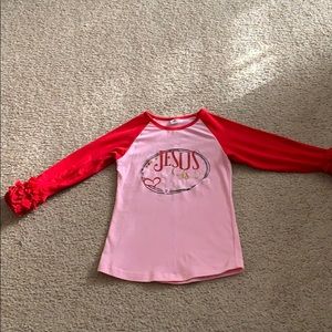 Cute Red and Pink Girls Valentine shirt